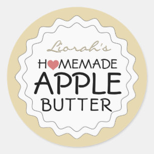 Gepersonaliseerd Boerderij Stijl Zelfgemaakte Appl Ronde Sticker
