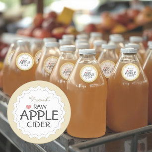 Gepersonaliseerd Boerderij Stijl Zelfgemaakte Appl Ronde Sticker