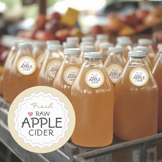 Gepersonaliseerd Boerderij Stijl Zelfgemaakte Appl Ronde Sticker