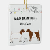 Gepersonaliseerd Boerderij van Boergeit Witte Kers Keramisch Ornament (Rechts)