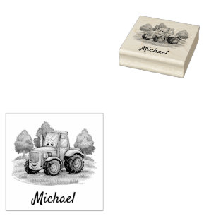 Gepersonaliseerd Boerderij van de trekker Rubberstempel