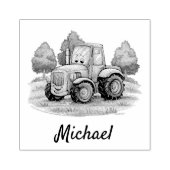 Gepersonaliseerd Boerderij van de trekker Rubberstempel (Afrduk)