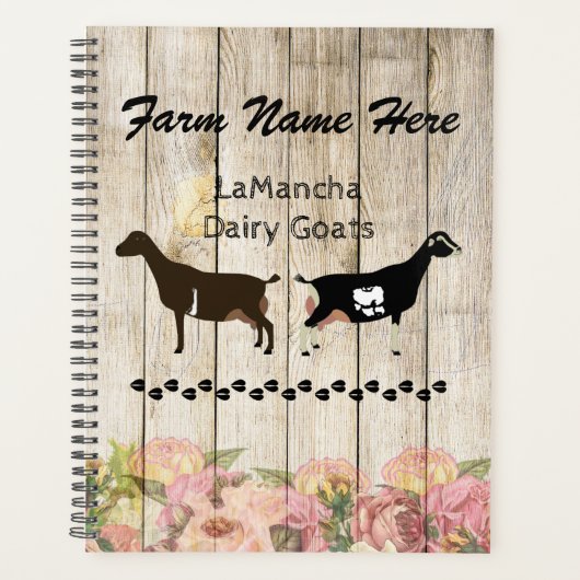 Gepersonaliseerd Boerderij van LaMancha Dairy Goat Planner (Voorkant)