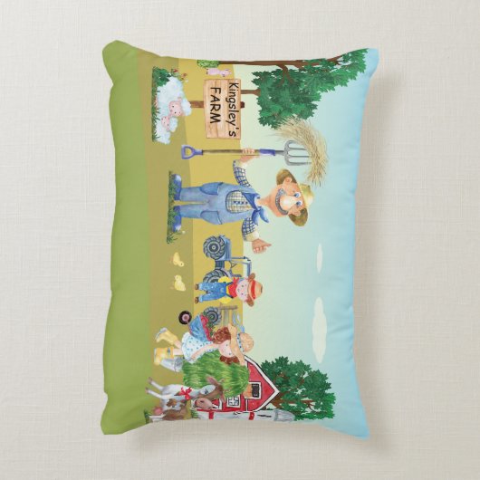 Gepersonaliseerd Boerderij van MacDonald's Accent Kussen (Achterkant (Verticaal))