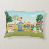 Gepersonaliseerd Boerderij van MacDonald's Accent Kussen (Achterkant)