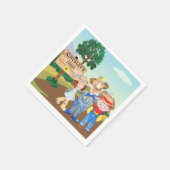 Gepersonaliseerd Boerderij van MacDonald's Servet (Hoek)