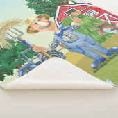 Gepersonaliseerd Boerderij van MacDonald's Sherpa Deken (3/4)