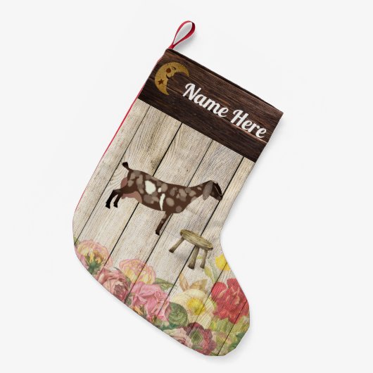 Gepersonaliseerd Boerderij van nobelse melkgeiten Kleine Kerstsok (Voorkant (Hangend))