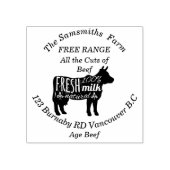 Gepersonaliseerd Boerderij voor zakelijk rundvlees Rubberstempel (Afrduk)