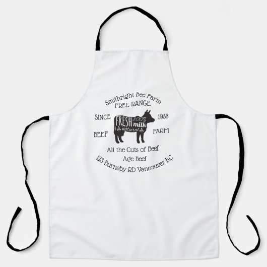 Gepersonaliseerd Boerderij voor zakelijk rundvlees Schort (Voorkant)
