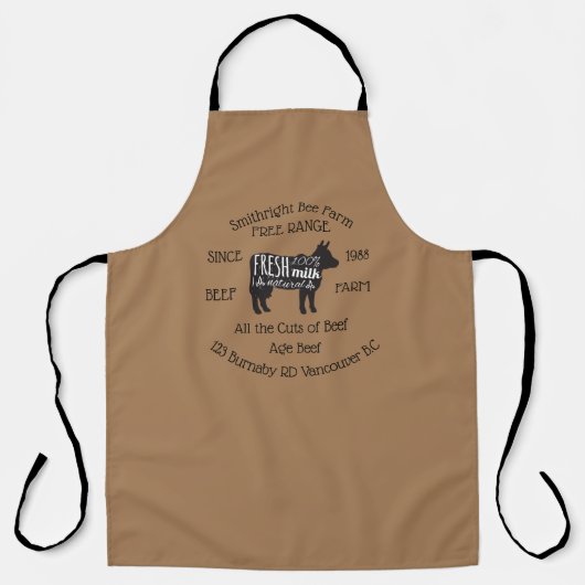 Gepersonaliseerd Boerderij voor zakelijk rundvlees Schort (Voorkant)