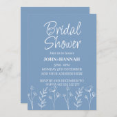 Gepersonaliseerd Boho Periwinkle Floral Vrijgezell Kaart (Voorkant / Achterkant)