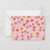 Gepersonaliseerd Boho roze Moderne Floral patroon Notitiekaartje (Voorkant)