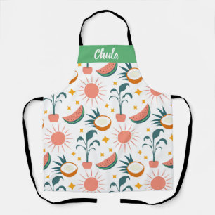 Gepersonaliseerd Boho-stijl print over het hele Sc Schort