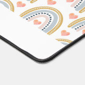 Gepersonaliseerd Boho Waterverf Rainbow-patroon Bureaumat (Hoek)