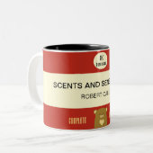 Gepersonaliseerd Boo Beer Book Hoesje - Cranberry Tweekleurige Koffiemok (Voorkant links)