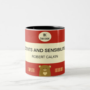 Gepersonaliseerd Boo Beer Book Hoesje - Cranberry  Tweekleurige Koffiemok