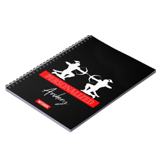 Gepersonaliseerd boogschieten Notitieboek (Linkerzijde)