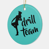 Gepersonaliseerd boor team meisje keramisch ornament (Links)