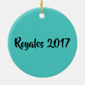 Gepersonaliseerd boor team meisje keramisch ornament (Achterkant)