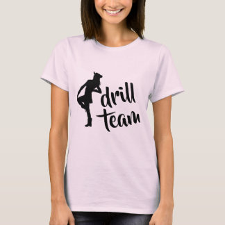 Gepersonaliseerd boor team meisje t-shirt