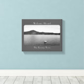 Gepersonaliseerd  bootdecor grijs ponton canvas afdruk (Insitu (Houten vloer))