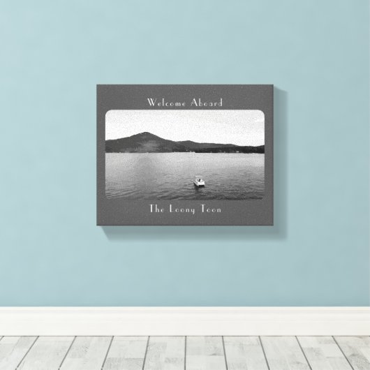 Gepersonaliseerd  bootdecor grijs ponton canvas afdruk (Insitu (Houten vloer))