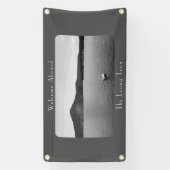 Gepersonaliseerd bootdecor grijs ponton spandoek (Verticaal)