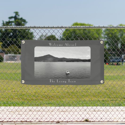 Gepersonaliseerd bootdecor grijs ponton spandoek (Insitu)