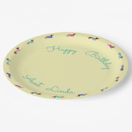 Gepersonaliseerd Bord pasta-dachshund (Gekanteld)