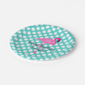 Gepersonaliseerd Bord van Flamingo en Polka Dots P (Gekanteld)