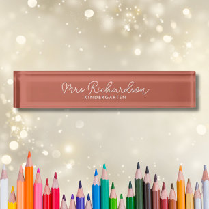 gepersonaliseerd bord voor de naam van de lerarenb naambordje