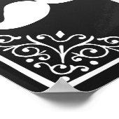 Gepersonaliseerd bordbord voor huwelijksfoto's poster (Hoek)