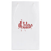 Gepersonaliseerd borstdeel Chloe Red Klein Cadeauzakje (Achterkant)