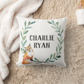 Gepersonaliseerd bos Fox en Wreath Pillow Kussen (Deken)