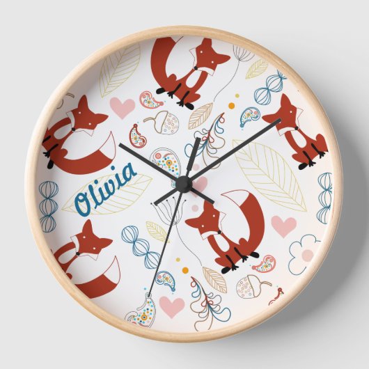 Gepersonaliseerd bos Fox Woodland Heart Leaf (Voorkant)