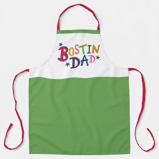 Gepersonaliseerd Bostin Dad Black Country Schort (Voorkant)