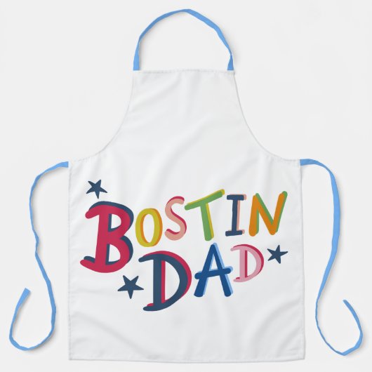 Gepersonaliseerd Bostin Dad Black Country Schort (Voorkant)