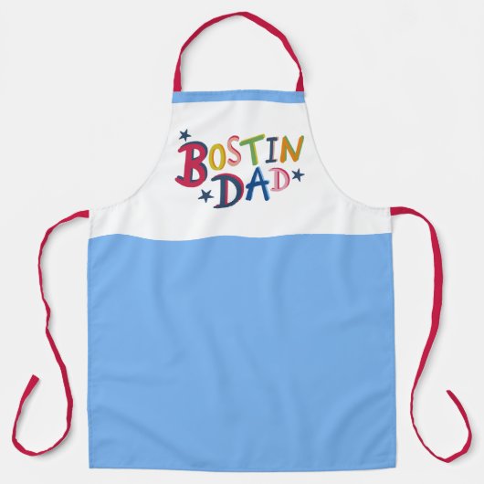 Gepersonaliseerd Bostin Dad Black Country Schort (Voorkant)