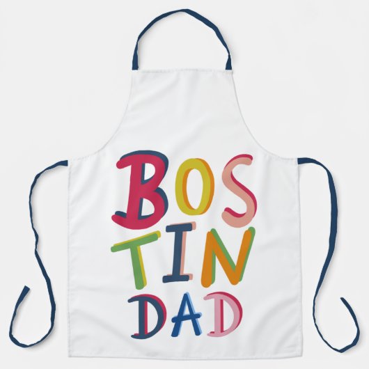 Gepersonaliseerd Bostin Dad Black Country Schort (Voorkant)