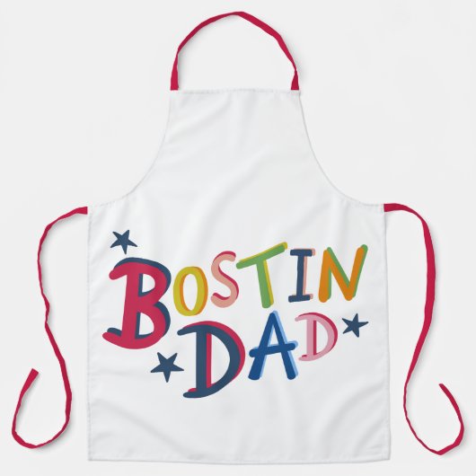 Gepersonaliseerd Bostin Dad Black Country Schort (Voorkant)