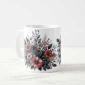 Gepersonaliseerd botanisch monogram koffiemok (Voorkant links)