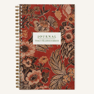 Gepersonaliseerd  botanisch Victoriaans tijdschrif Notitieboek
