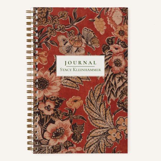 Gepersonaliseerd  botanisch Victoriaans tijdschrif Notitieboek (Voorkant)