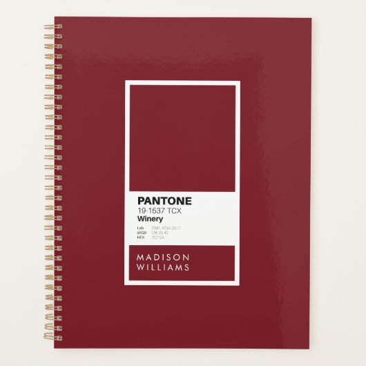Gepersonaliseerd Bourgogne Notitieboek | Aangepast (Voorkant)