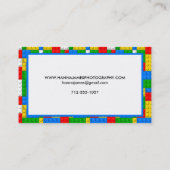 Gepersonaliseerd bouwstenen patroon visitekaartje (Achterkant)