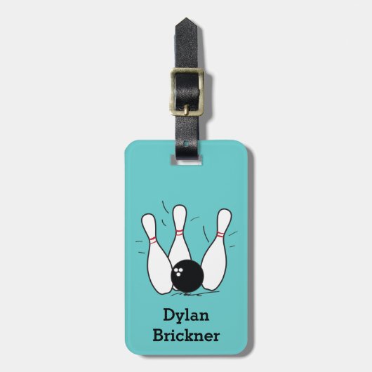 Gepersonaliseerd Bowling Bag-Label Bagagelabel (Voorkant verticaal)