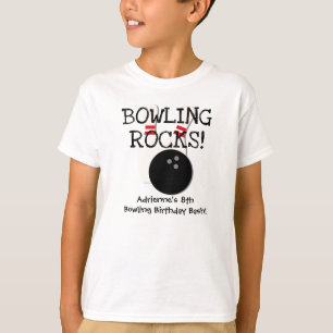 Gepersonaliseerd Bowling Birthday T-shirt