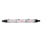 Gepersonaliseerd Bowling-design Zwarte Inkt Pen (Voorkant)