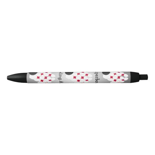 Gepersonaliseerd Bowling-design Zwarte Inkt Pen (Voorkant)